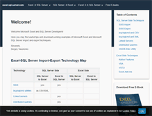 Tablet Screenshot of excel-sql-server.com